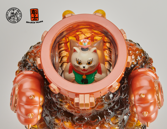 Red Flame Hundred Cats: A Kaiju Meets Fortune Cat by OFFART x Horiren