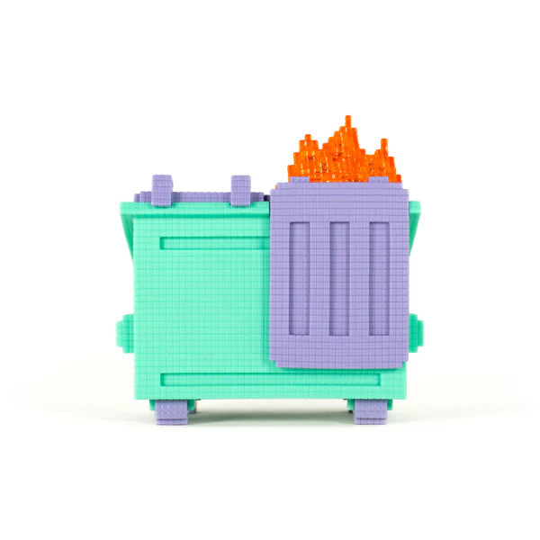 8-Bit Dumpster Fire Vinyl Figure