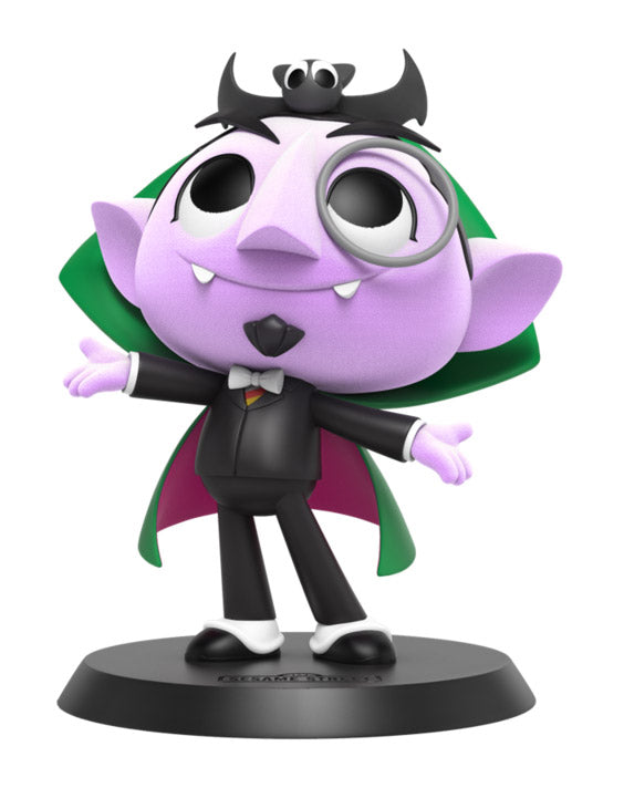 Mighty Jaxx Furr Fwenz Sesame Street Count Von Count with a bat