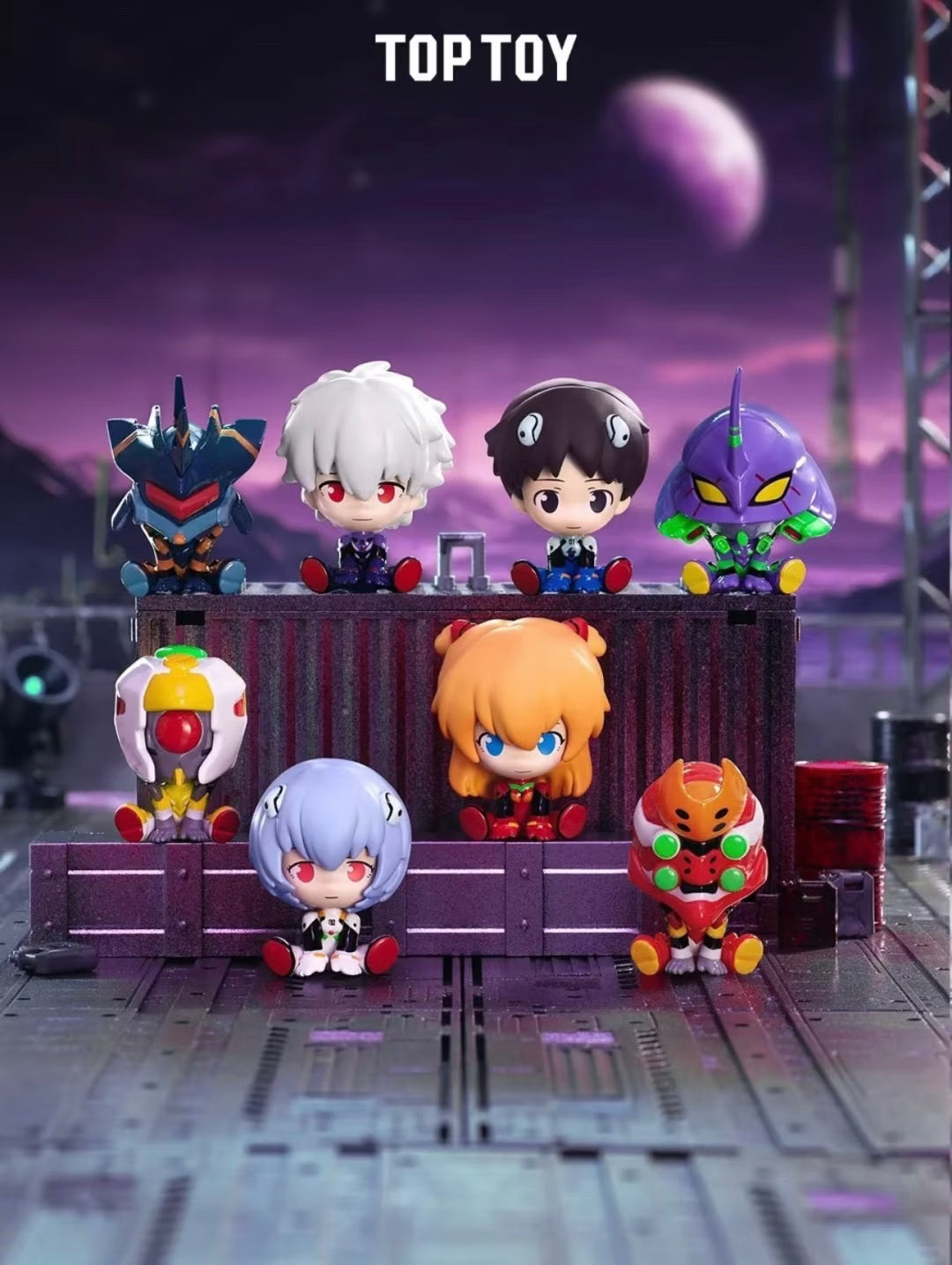 Top Toy Evangelion MINI Sitting Series Figures Blind Box Set