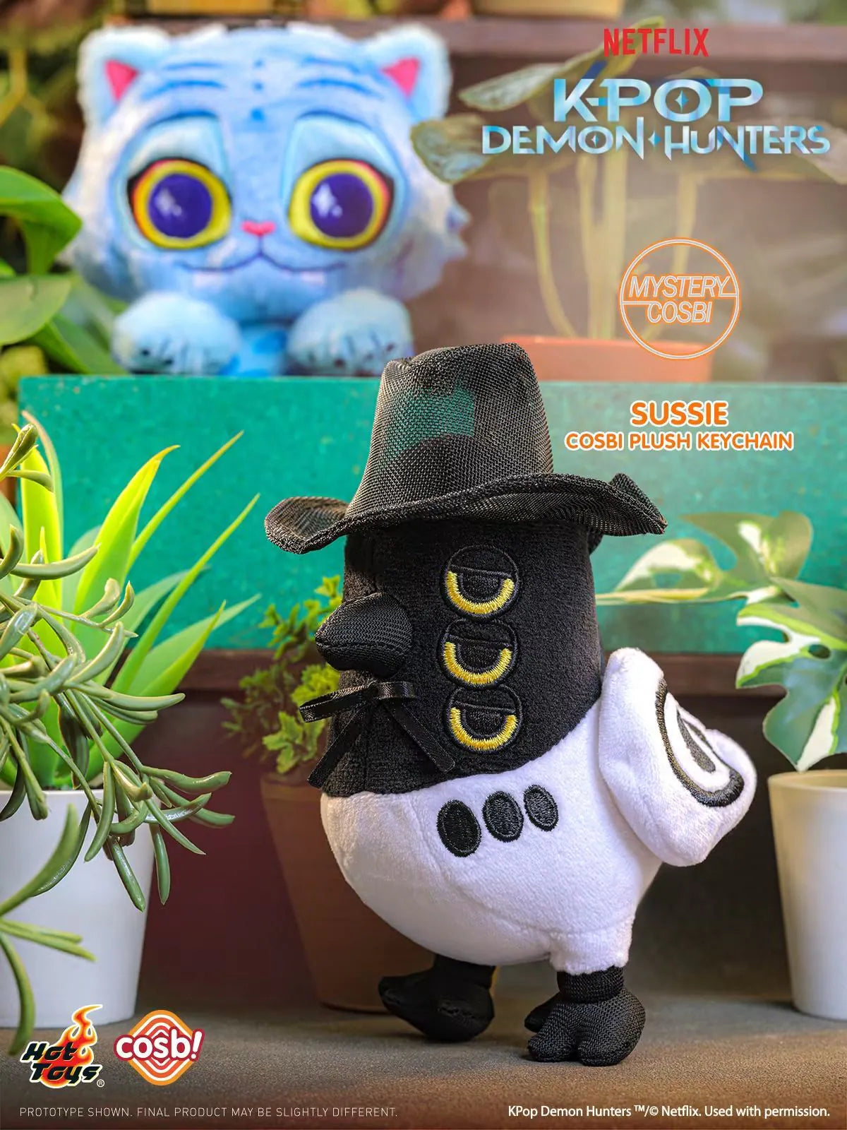 Hot Toys Netflix K-Pop Demon Hunters Derpy Tiger Cosbi Plush Keychain Collection