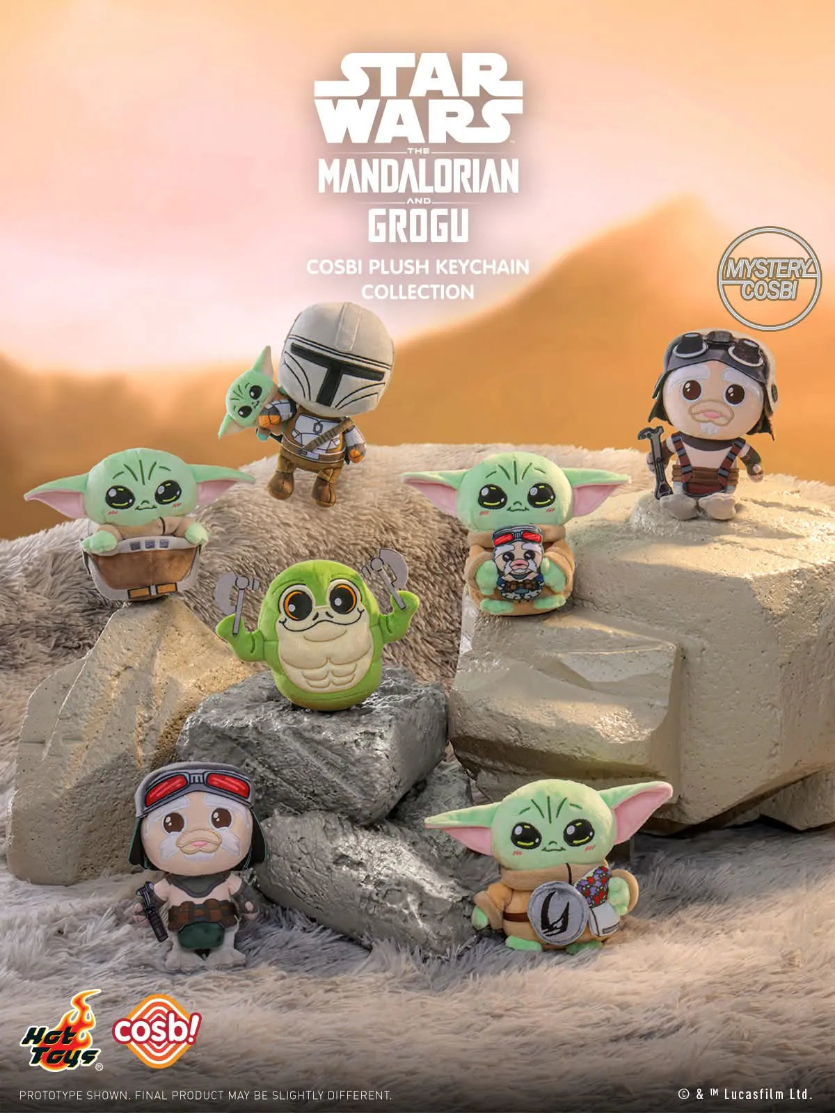 Hot Toys Star Wars The Mandalorian and Grogu Cosbi Plush Keychain