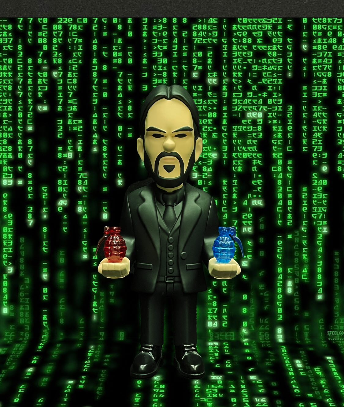 John Wick Matrix Designer Toy Keanu Reeves Front