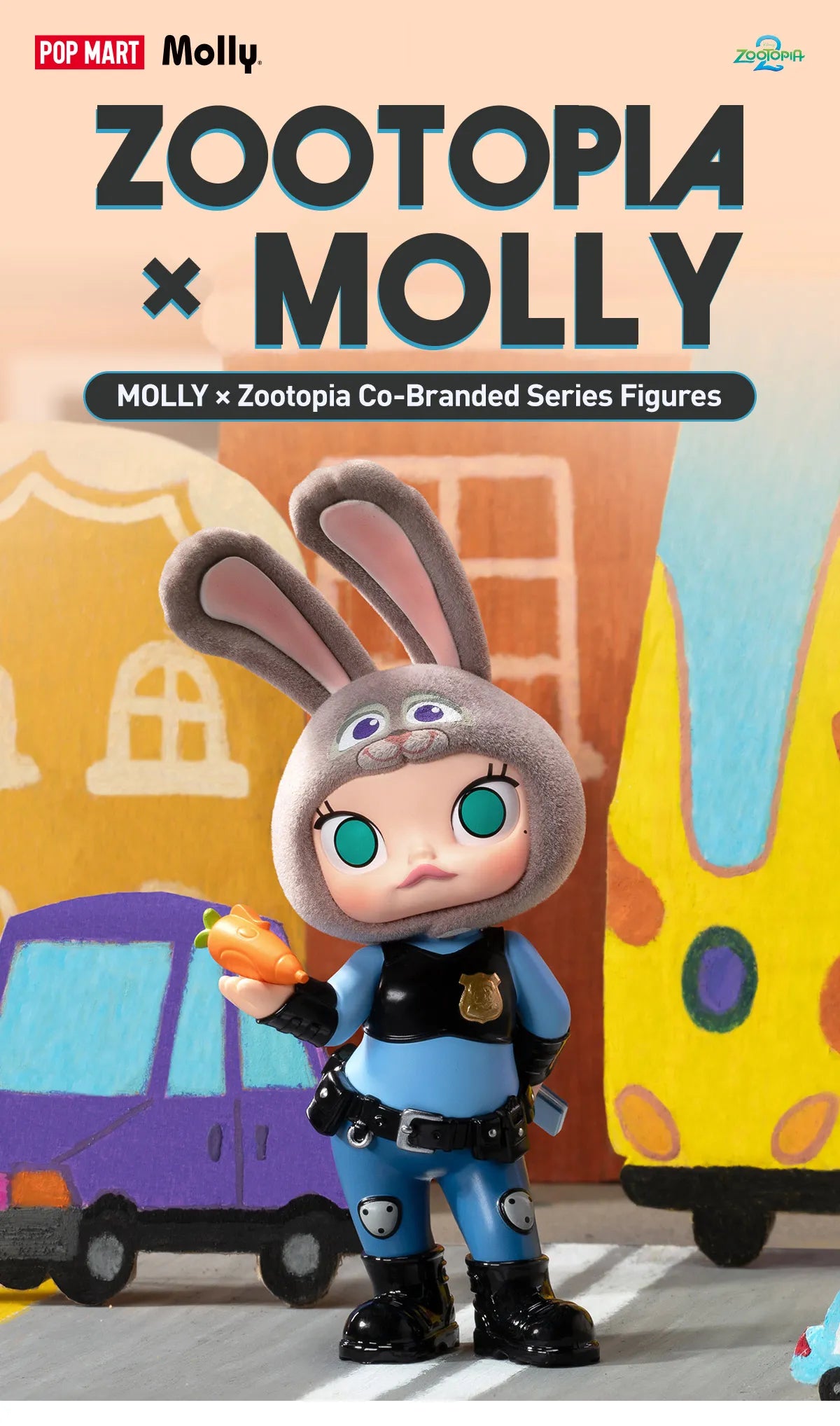 POP MART MOLLY × Zootopia Co-branded Series Figure Disney POP MART MOLLY × Zootopia Co-branded Series Figure Disney