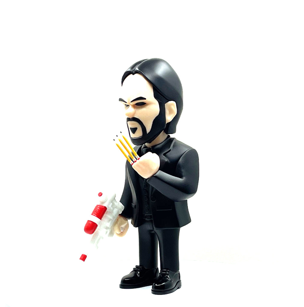 John Wick Designer Toy Keanu Reeves left