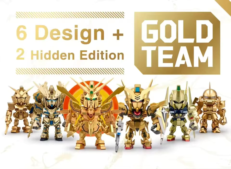 QMSVMINI GOLD TEAMゴールドチーム ガンダム ブラインドボックス Bandai QMSV Gundam Mini Gold Team Series Blind Box Figures – Sunny