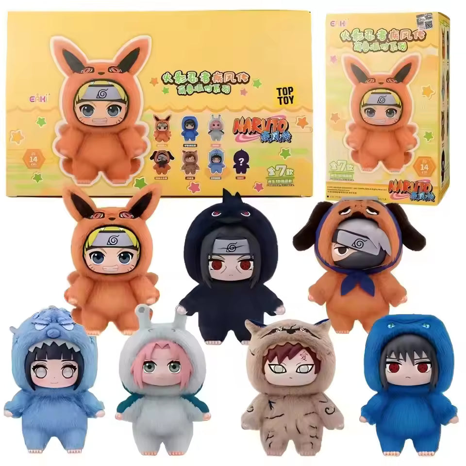 TOP TOY Naruto Shippuden Beast Party Series Plush Keychain Blind Box