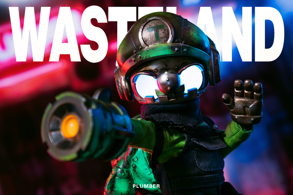 Wasteland Plumber Green, Designer Toys, Front 4