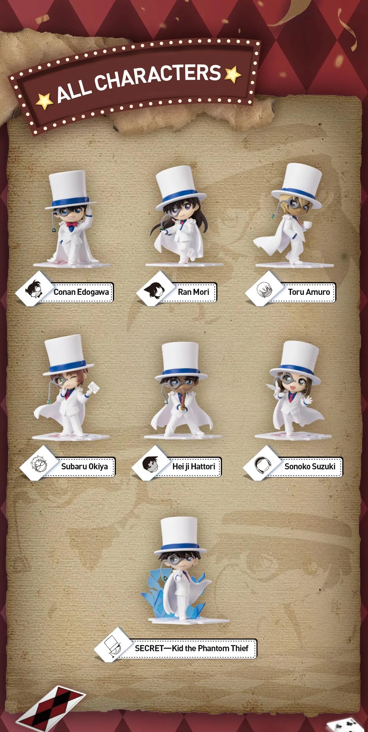 (PREORDER) Detective Conan-It’s Show Time Kid the Phantom Thief Outfit Change Series Figures