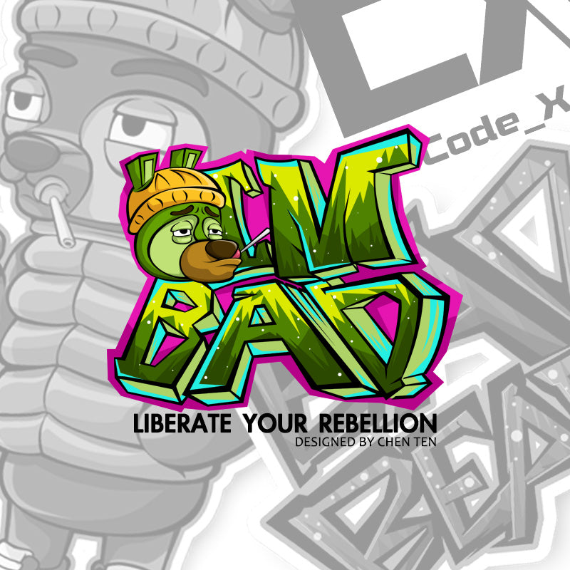 CodeX Studio Bad Bear Graffiti Art Figure