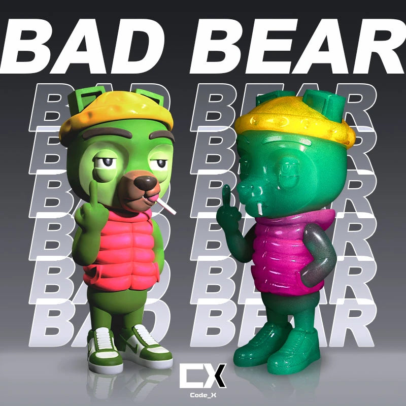 Bad Bear Glow Art Toy Group Front