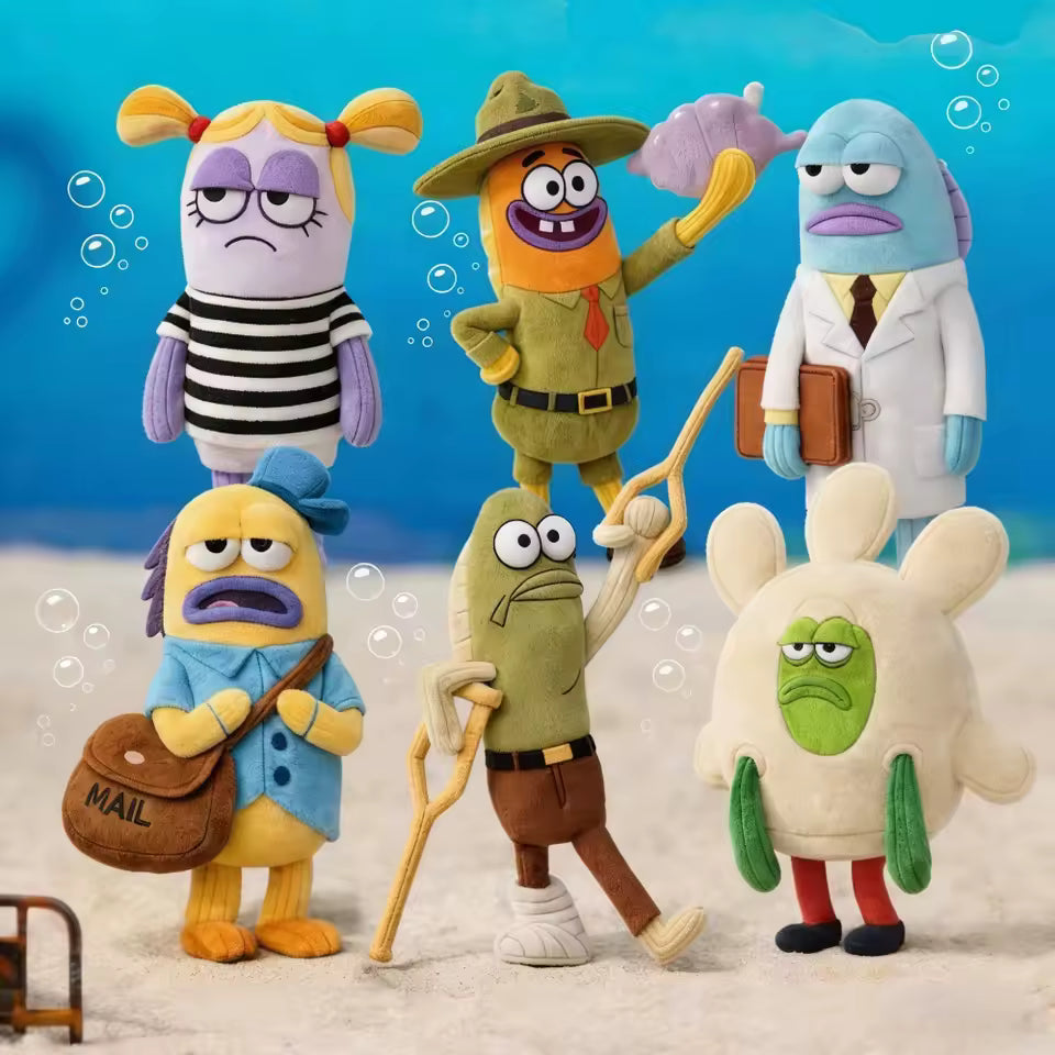 POP MART x GONG SpongeBob SquarePants Bikini Bottom villagers plush series