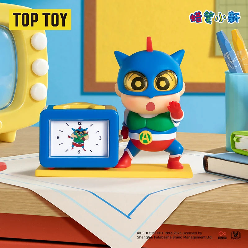 Top Toy CRAYON SHINCHAN Action Time Series Clock Figurine Blind Box