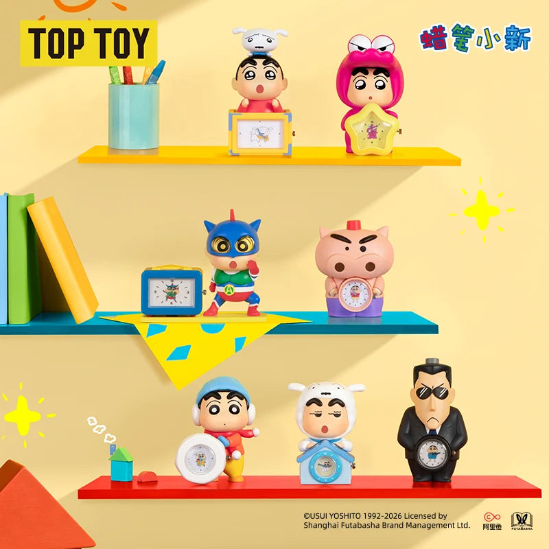 Top Toy CRAYON SHINCHAN Action Time Series Clock Figurine Blind Box