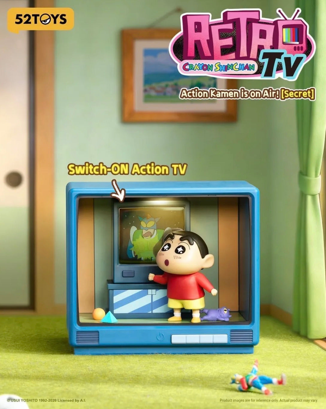 52TOYS Crayon Shinchan Retro TV Blind Box Series Anime Figures
