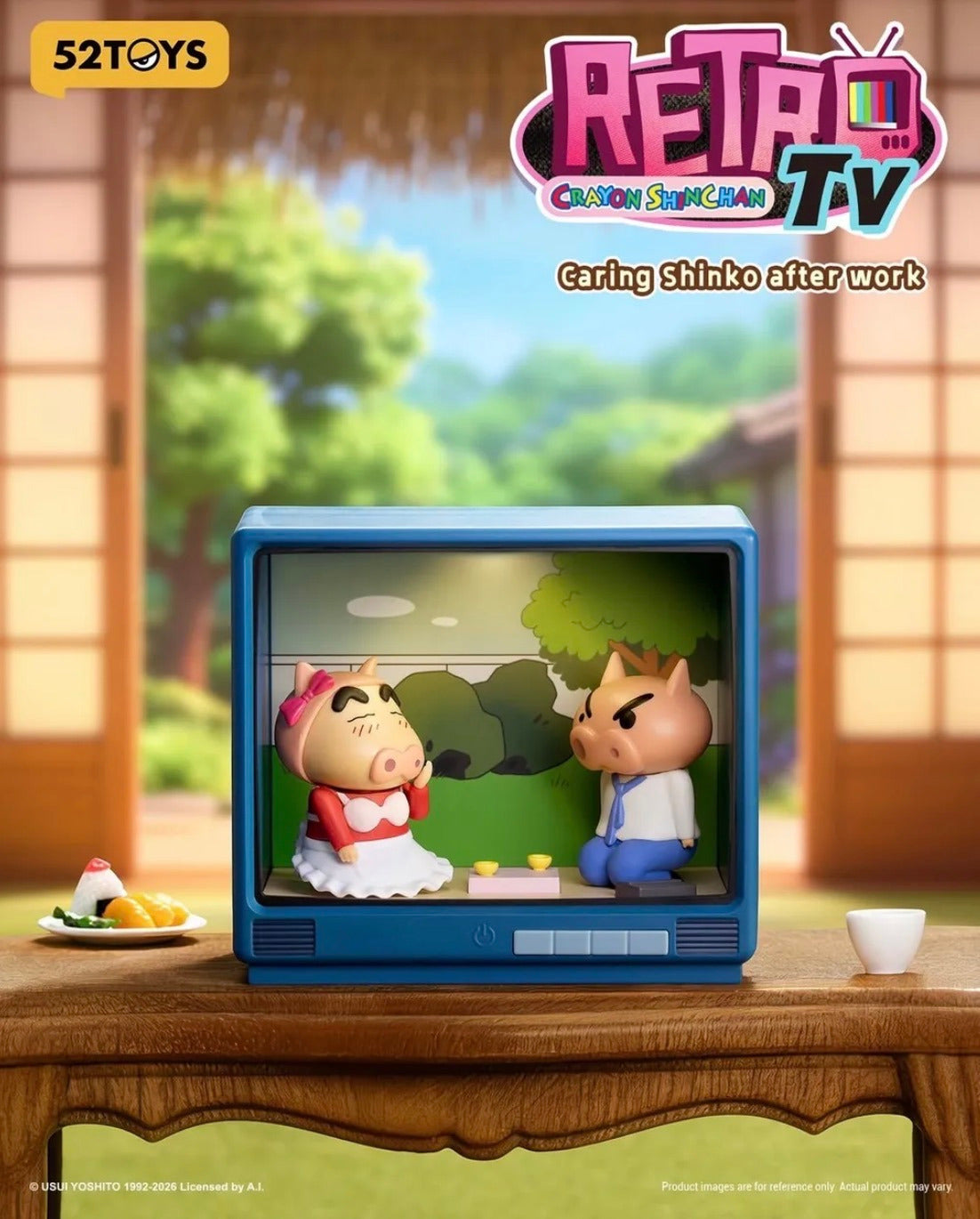 52TOYS Crayon Shinchan Retro TV Blind Box Series Anime Figures