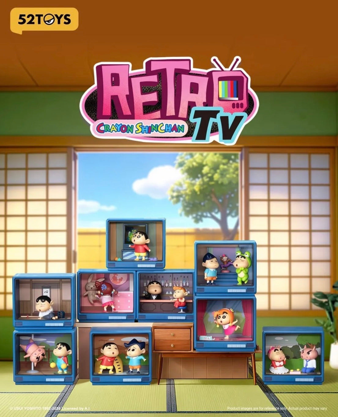 52TOYS Crayon Shin-Chan Retro TV Blind Box Figure