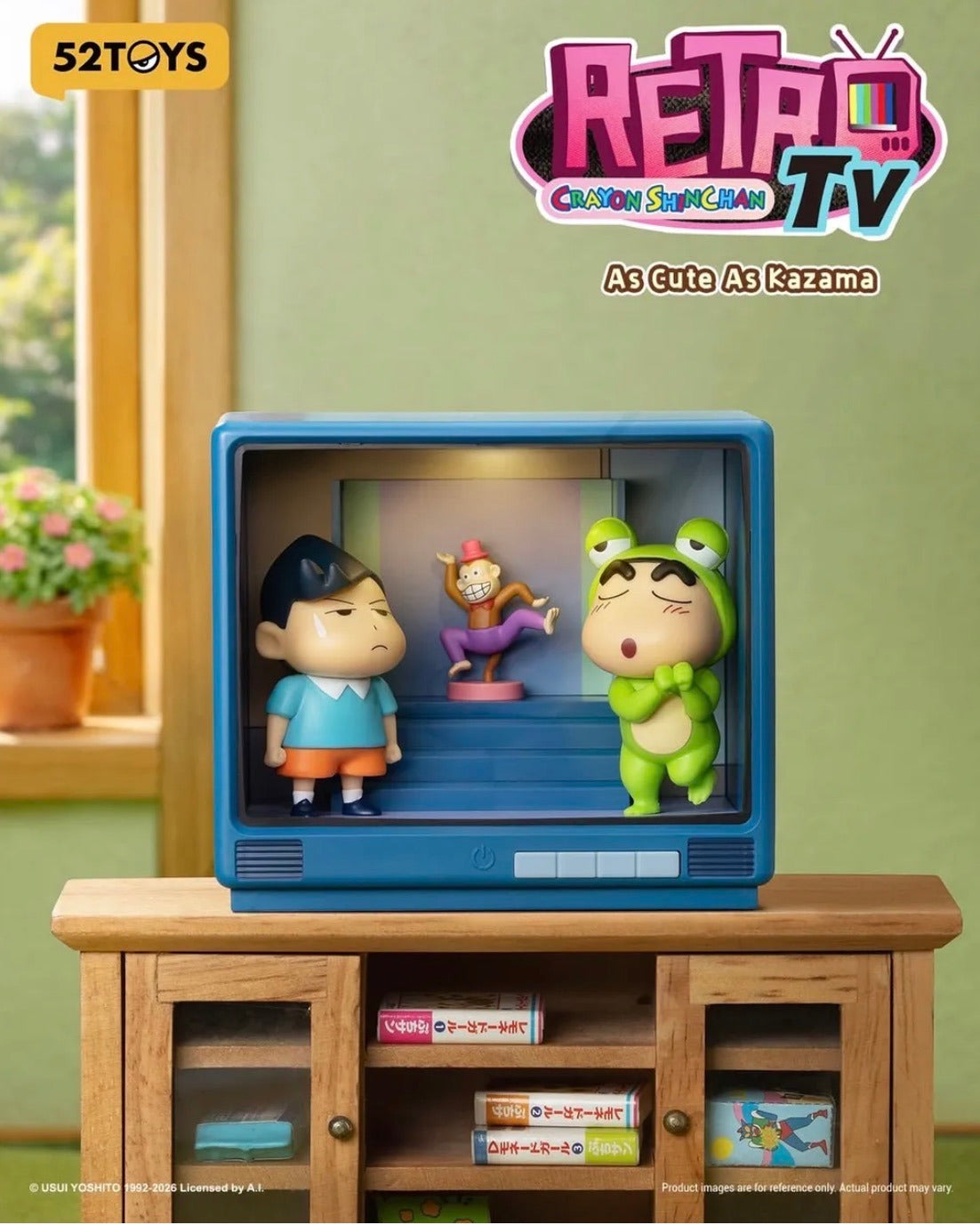 テレビ SHIN 52TOYS Crayon Shinchan Retro TV Blind Box Series Anime Figures