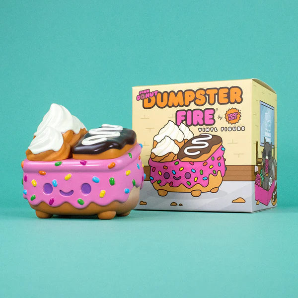 Dumpster Fire Donut Pink Vinyl Figure