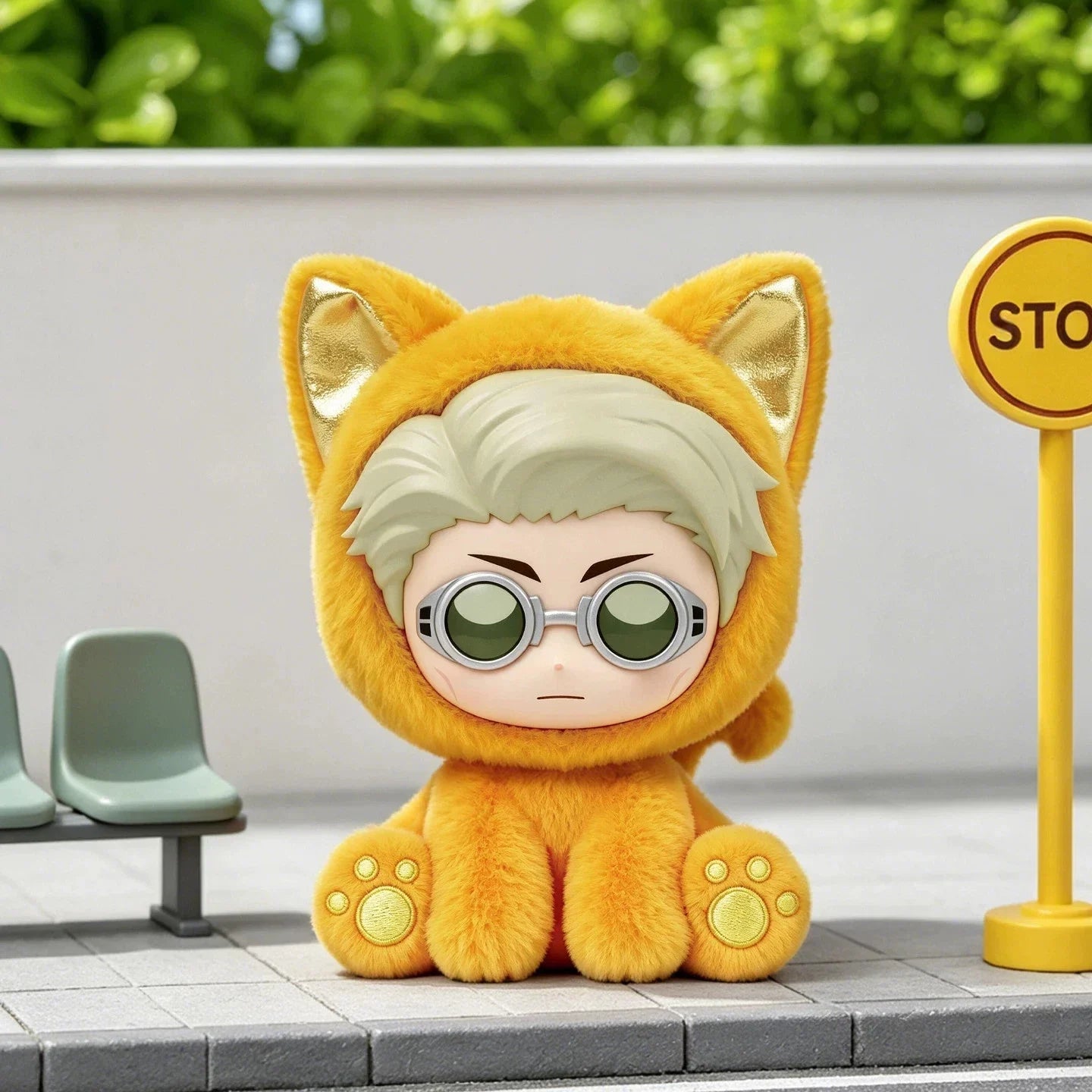 EAKI Jujutsu Kaisen Sitting Cat Party Plush Blind Box Series