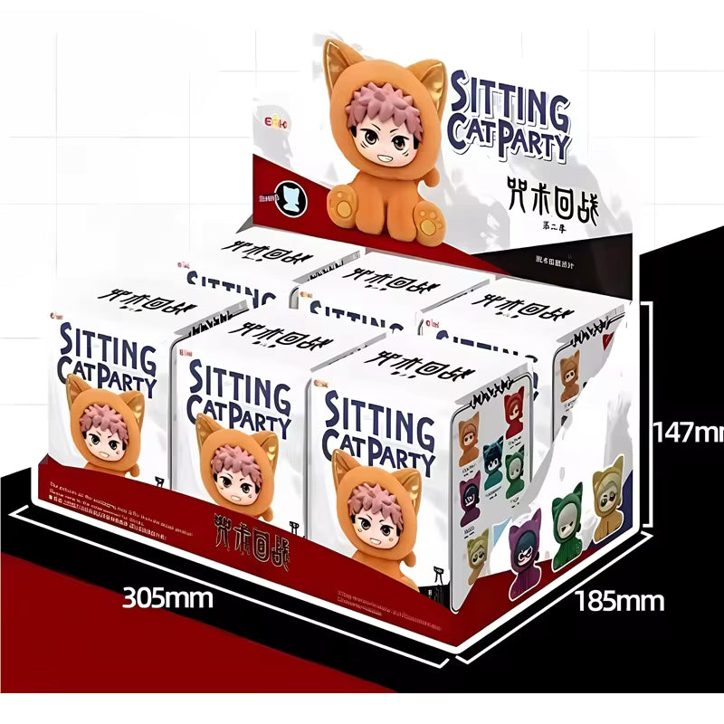 (PREORDER) EAKI Jujutsu Kaisen Sitting Cat Party Plush Blind Box Series