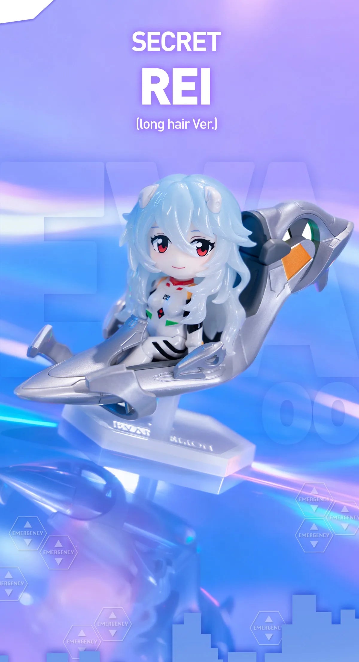 POP MART Evangelion Pilot Series Figures Rei Long Hair