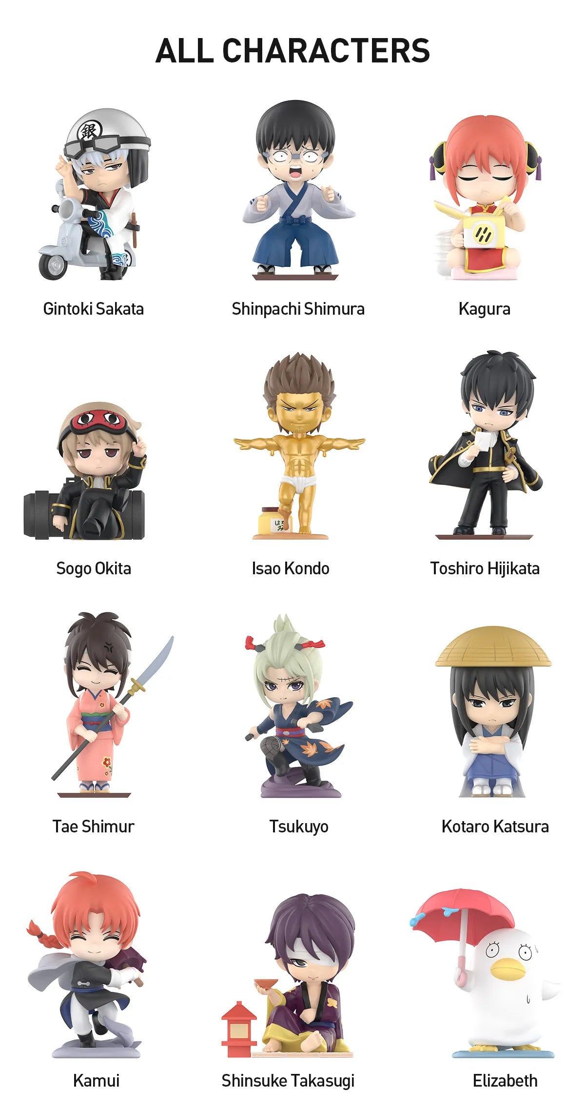 POP MART x GONG Gintama Welcome To Yorozuya Series Anime Figures