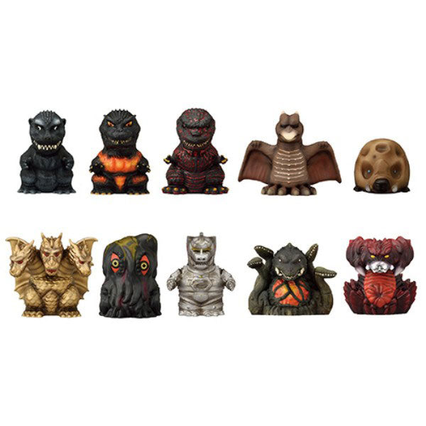 Ensky Godzilla Sofubi Puppet Mascot 10Pack BOX