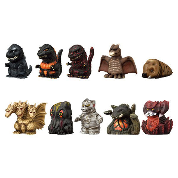 Ensky Godzilla Sofubi Puppet Mascot 10Pack BOX