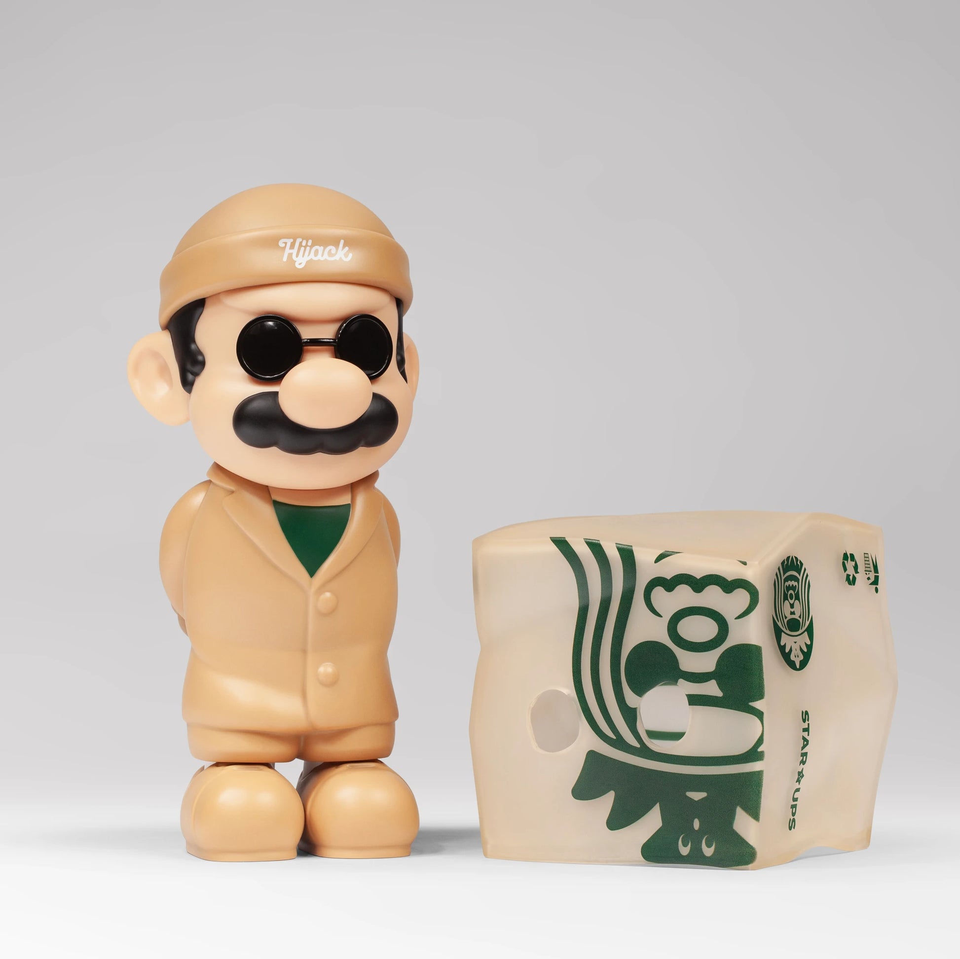 Fools Paradise HIJACK PROFESSIONAL FLAT WHITE Mario Vinyl Figure