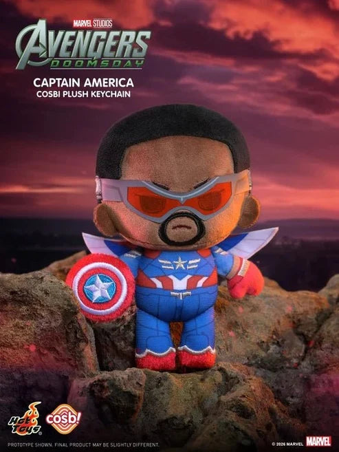 Hot Toys Marvel Avengers Doomsday Cosbi Plush Keychain Captain America