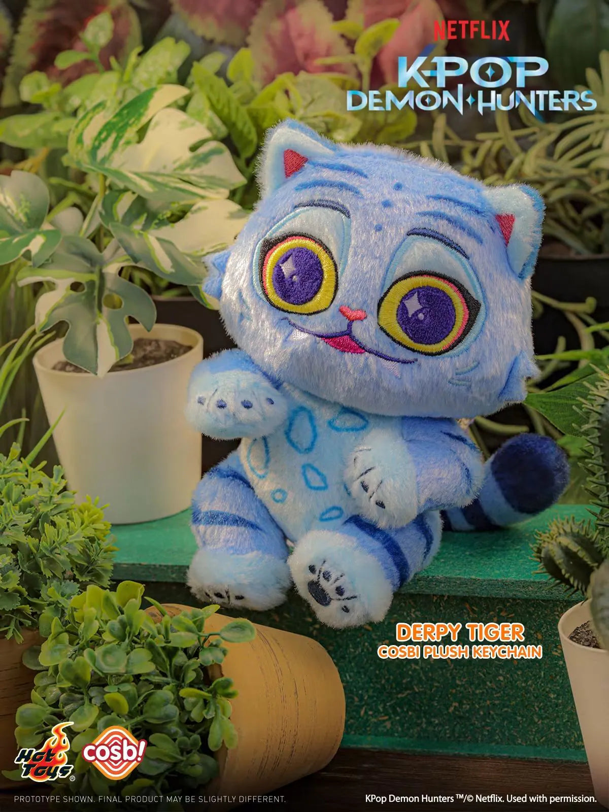 Hot Toys Netflix K-Pop Demon Hunters Derpy Tiger Cosbi Plush Keychain Collection