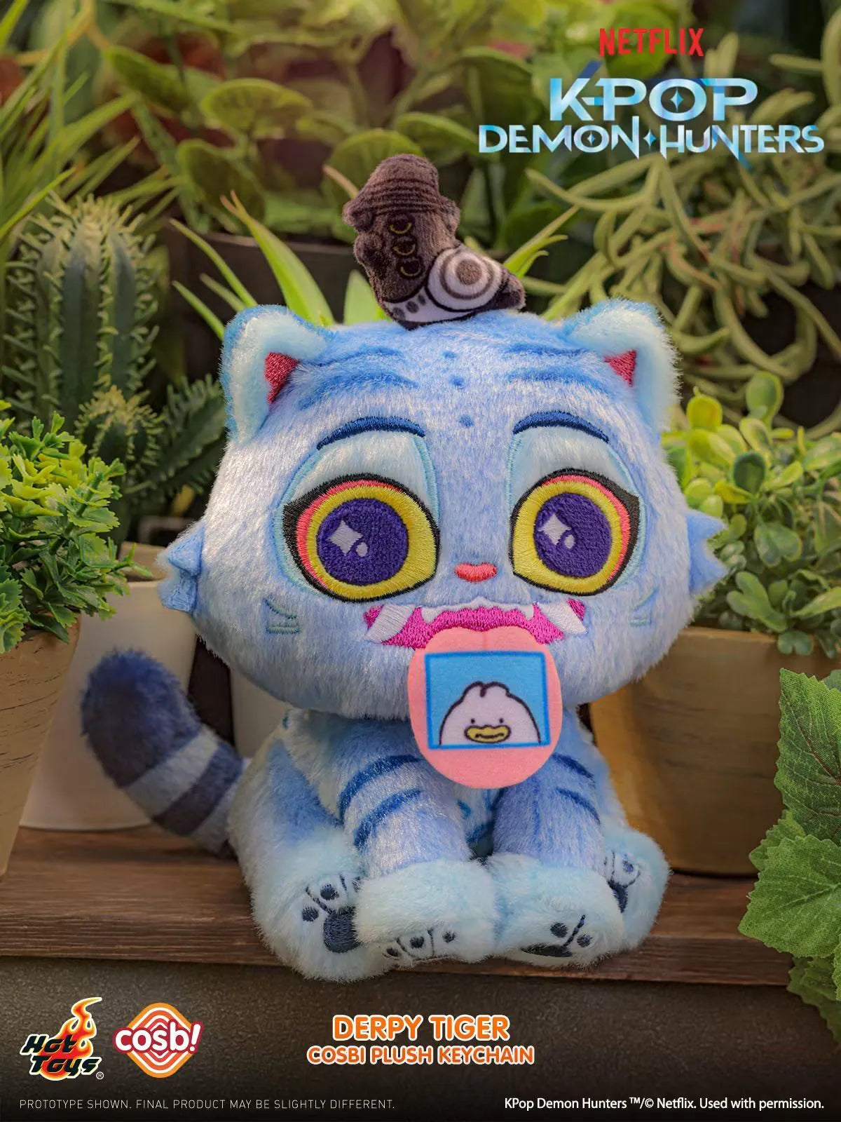 Hot Toys Netflix K-Pop Demon Hunters Derpy Tiger Cosbi Plush Keychain Collection