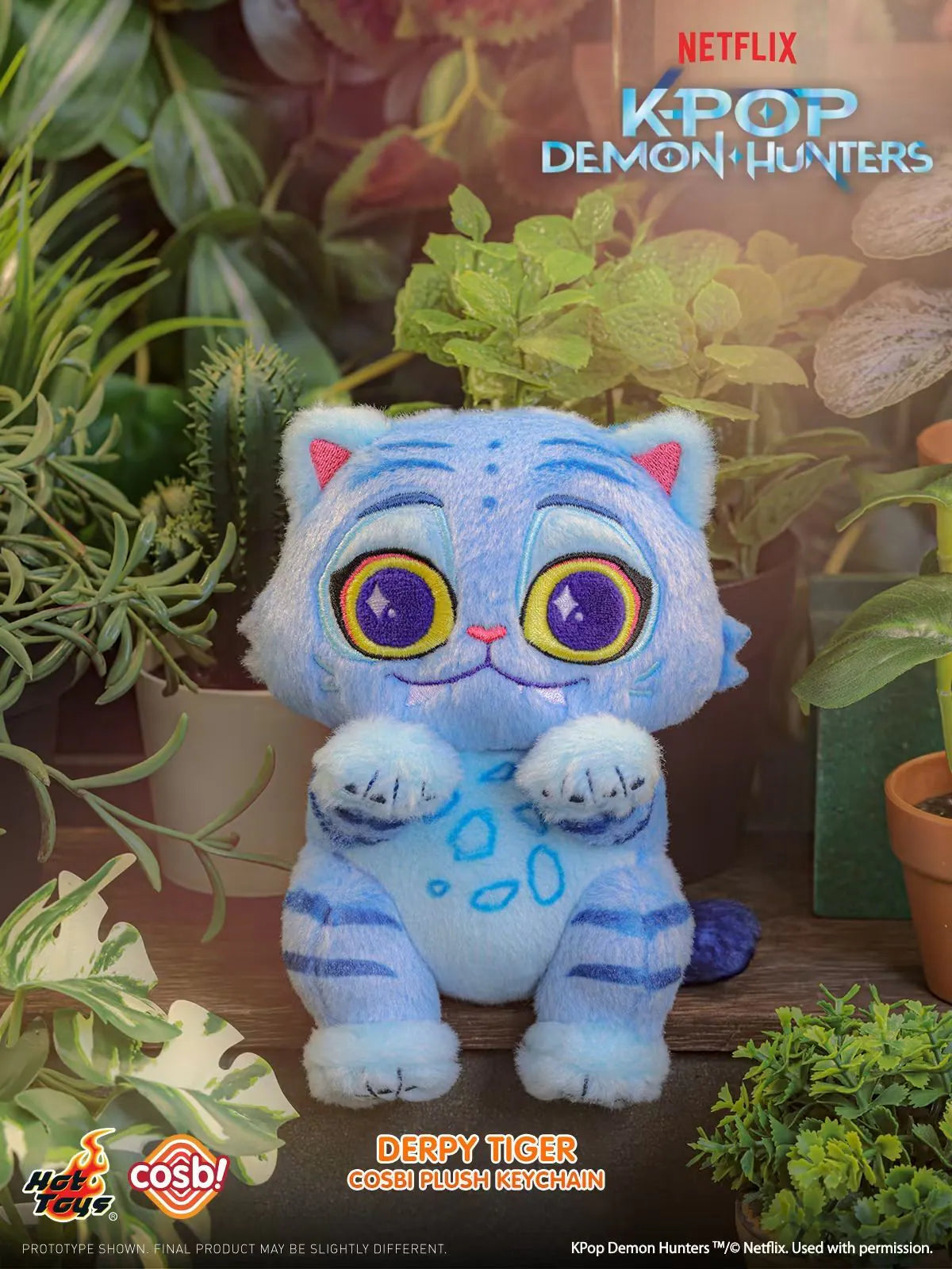 Hot Toys Netflix K-Pop Demon Hunters Derpy Tiger Cosbi Plush Keychain Collection