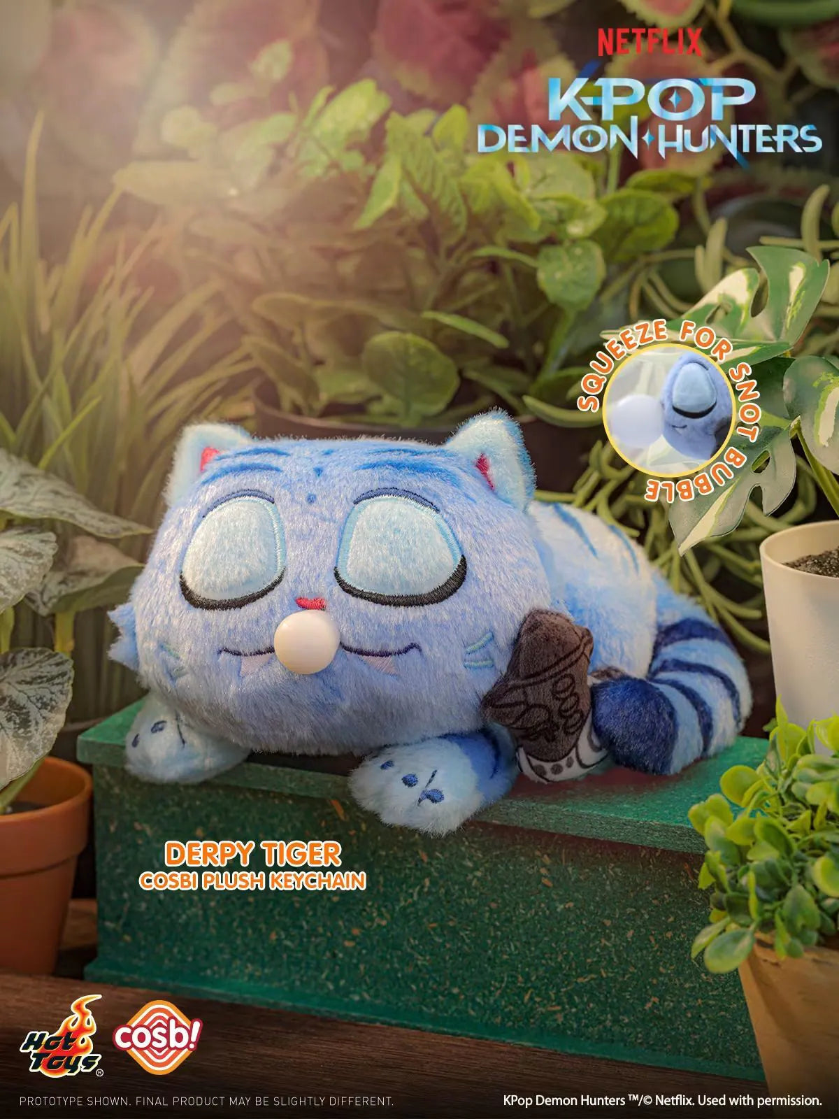 Hot Toys Netflix K-Pop Demon Hunters Derpy Tiger Cosbi Plush Keychain Collection