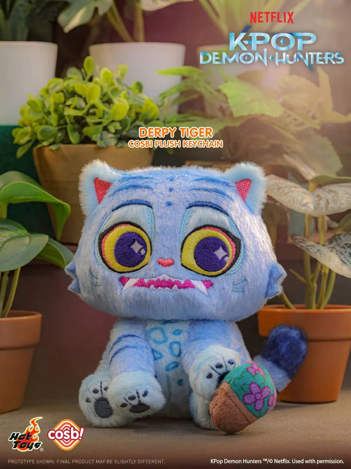 Hot Toys Netflix K-Pop Demon Hunters Derpy Tiger Cosbi Plush Keychain Collection