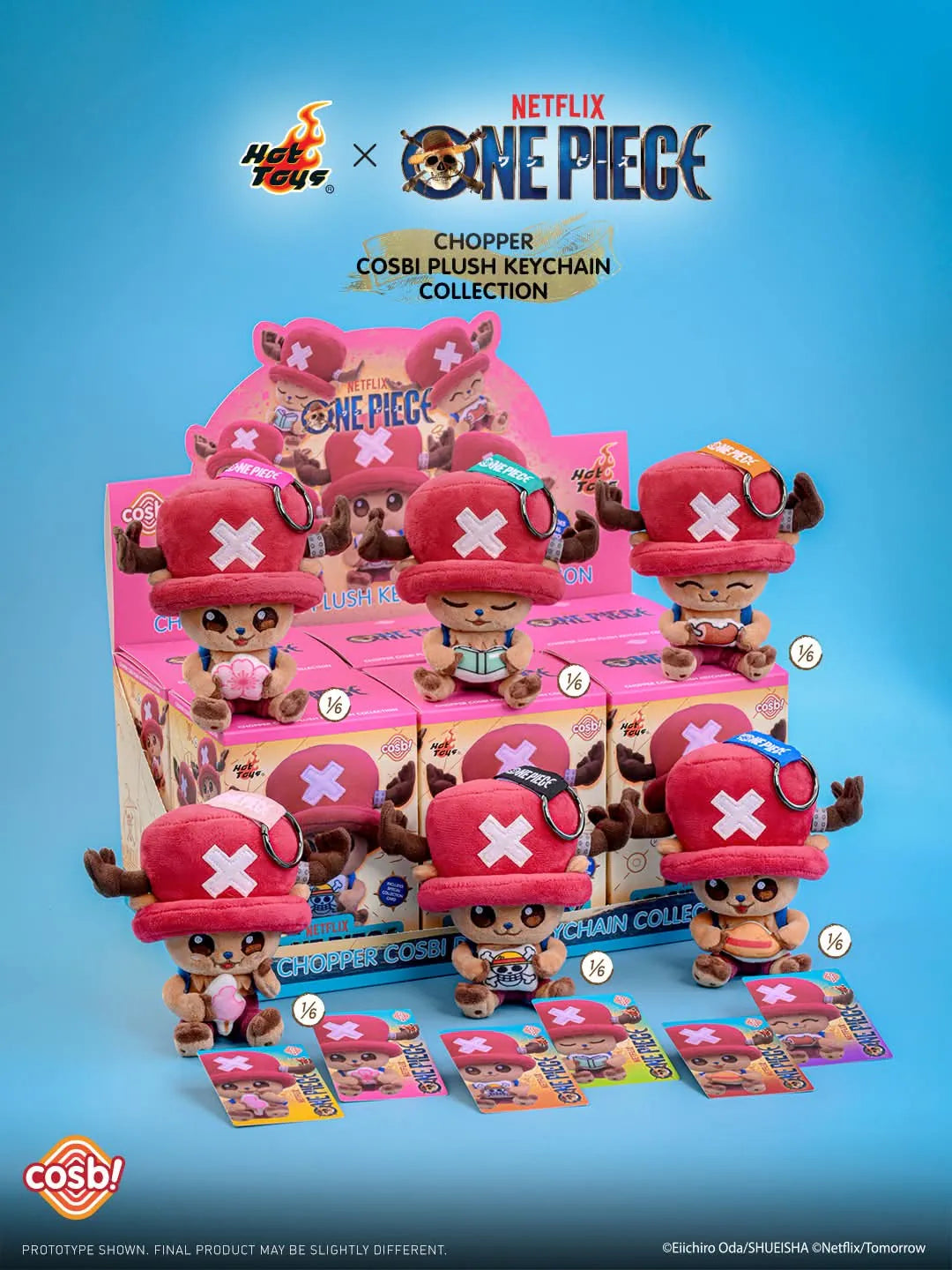 Hot Toys Netflix One Piece Chooper Cosbi Plush Keychain Collection