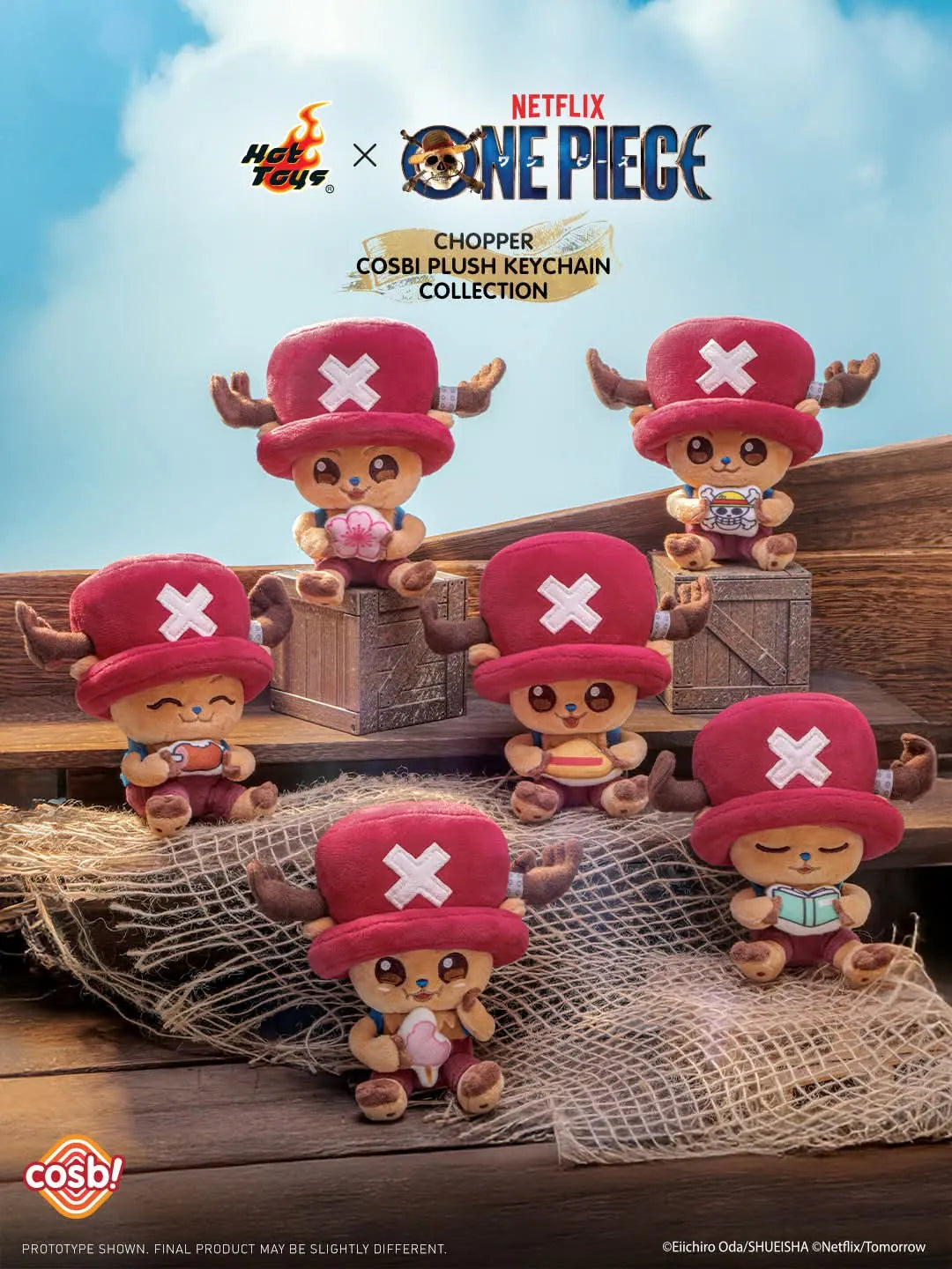 Hot Toys Netflix One Piece Chooper Cosbi Plush Keychain Collection