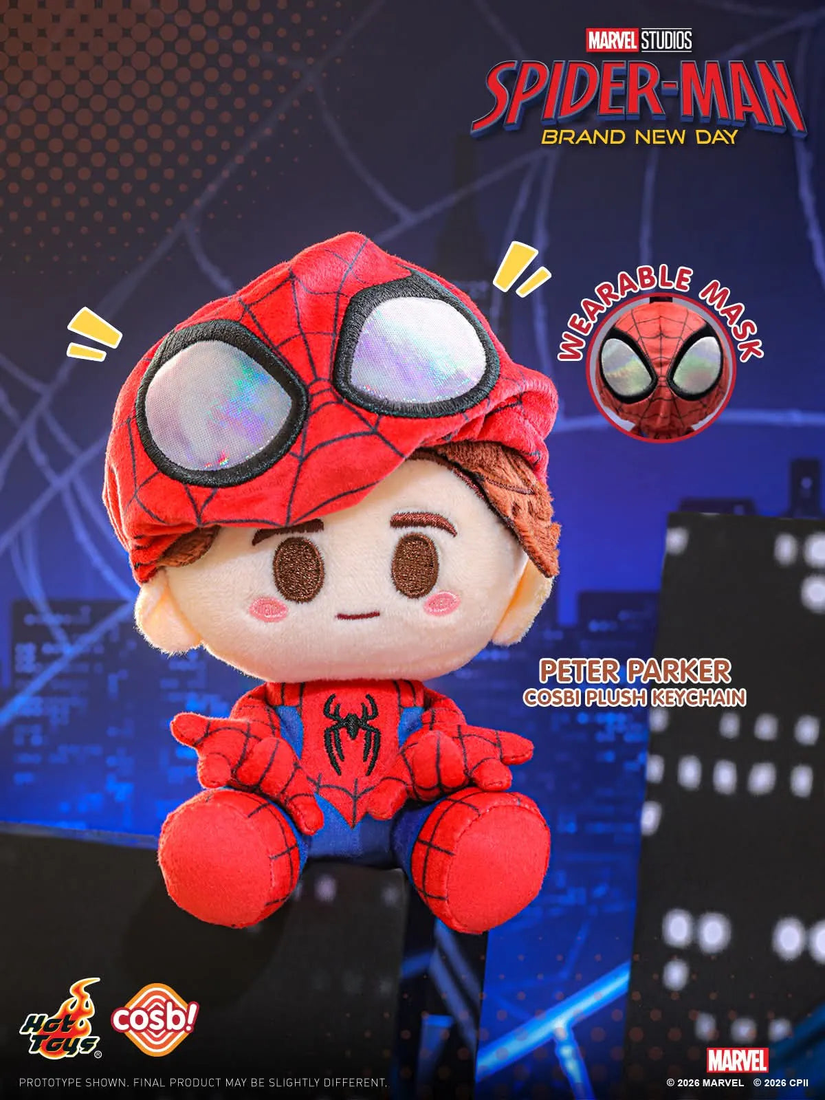 Hot Toys Spider-Man Brand New Day Cosbi Plush Keychain Collection