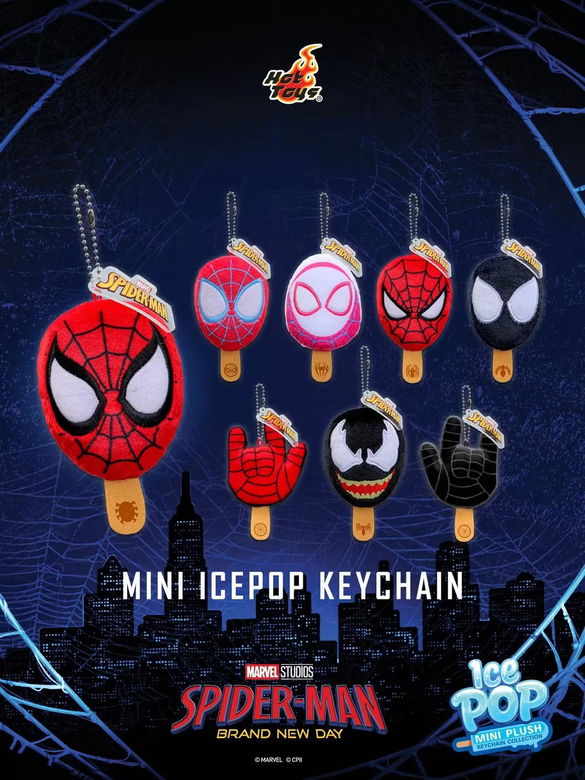 Hot Toys Spider-Man Mini Ice Pop Plush Keychain Collection