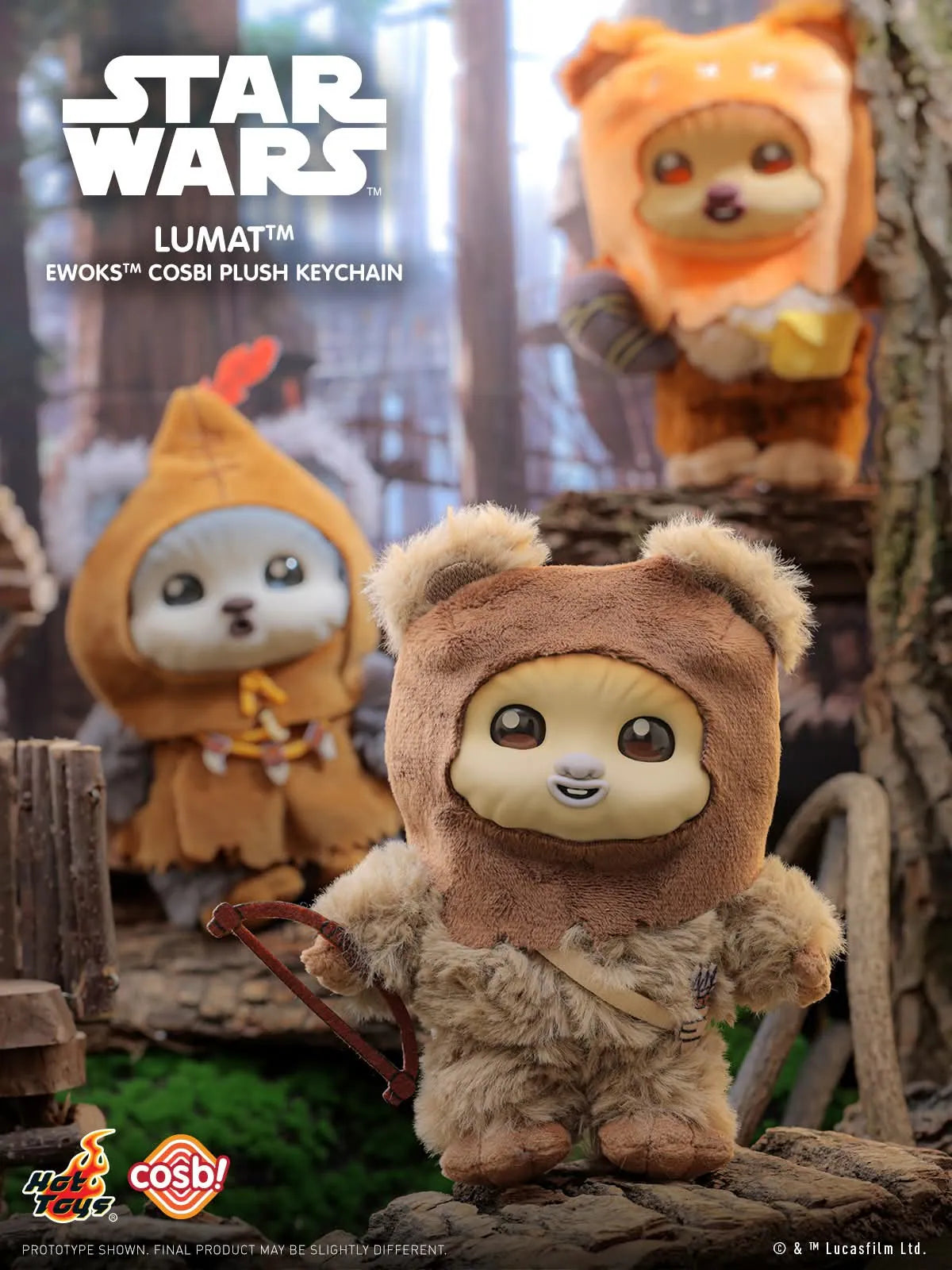 Hot Toys Star Wars Ewoks Cosbi Plush Keychain Collection Series 2