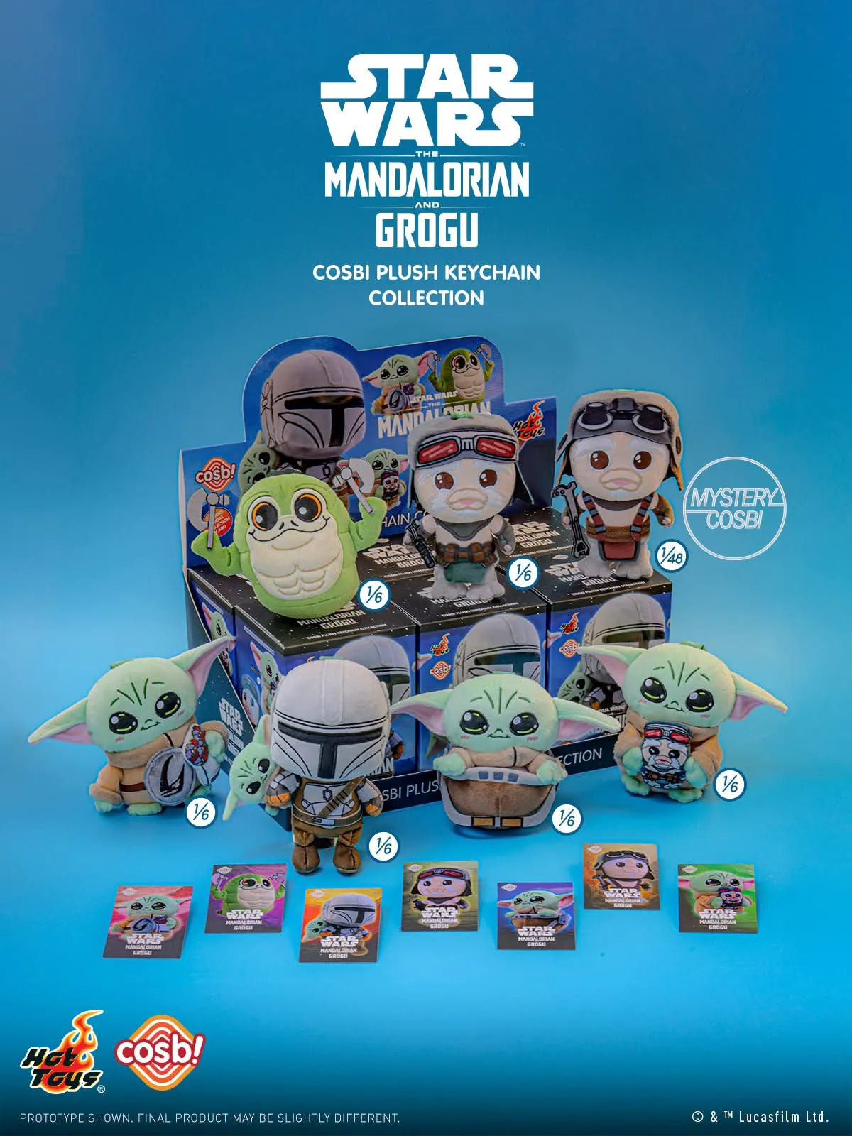 Hot Toys Star Wars The Mandalorian and Grogu Cosbi Plush Keychain
