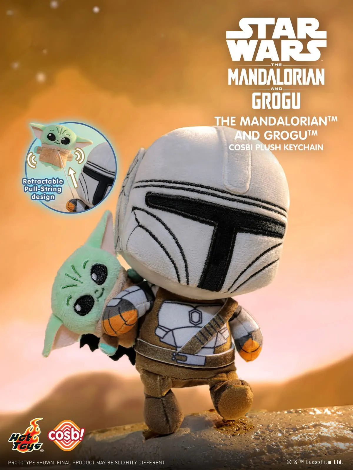Hot Toys Star Wars The Mandalorian and Grogu Cosbi Plush Keychain