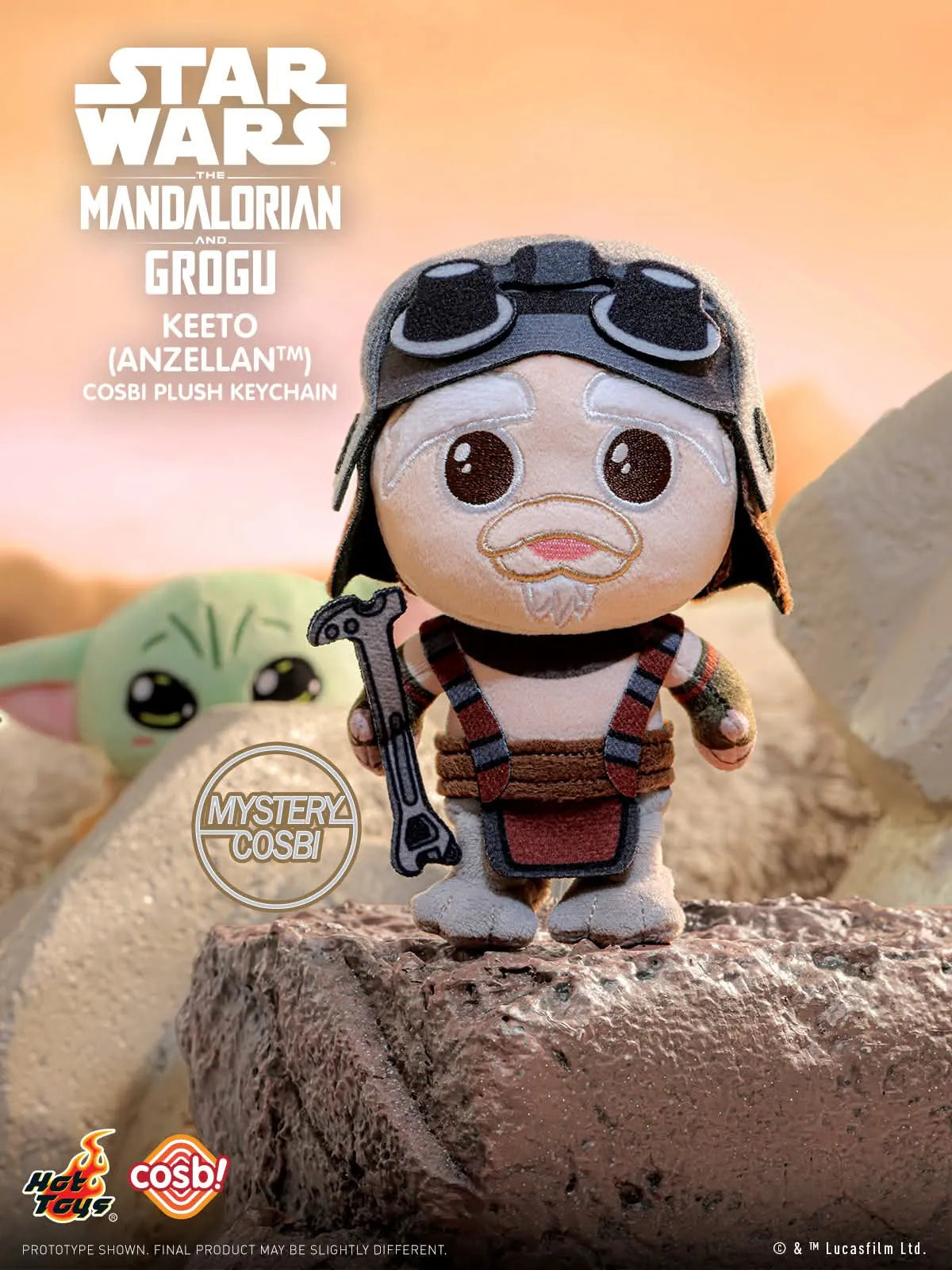 Hot Toys Star Wars The Mandalorian and Grogu Cosbi Plush Keychain