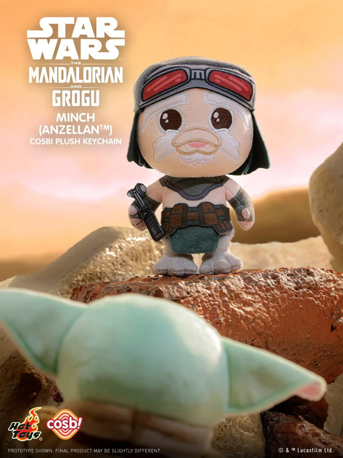 Hot Toys Star Wars The Mandalorian and Grogu Cosbi Plush Keychain 