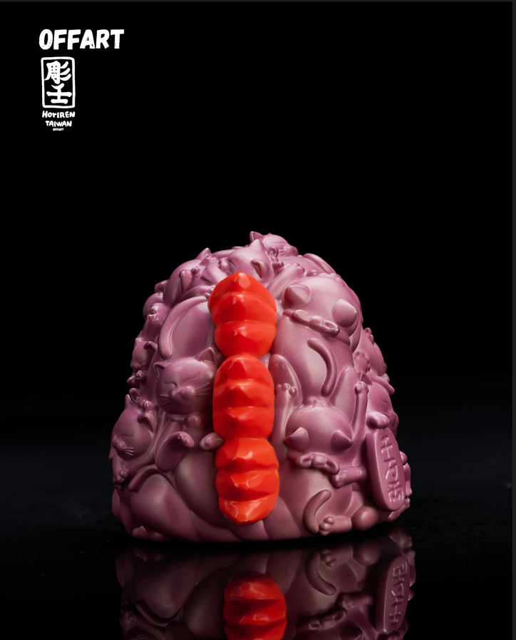 OFFART × Horiren Hundred Cats Guren Thermo Purple Flame Fusion Mini Bust Godzilla Head