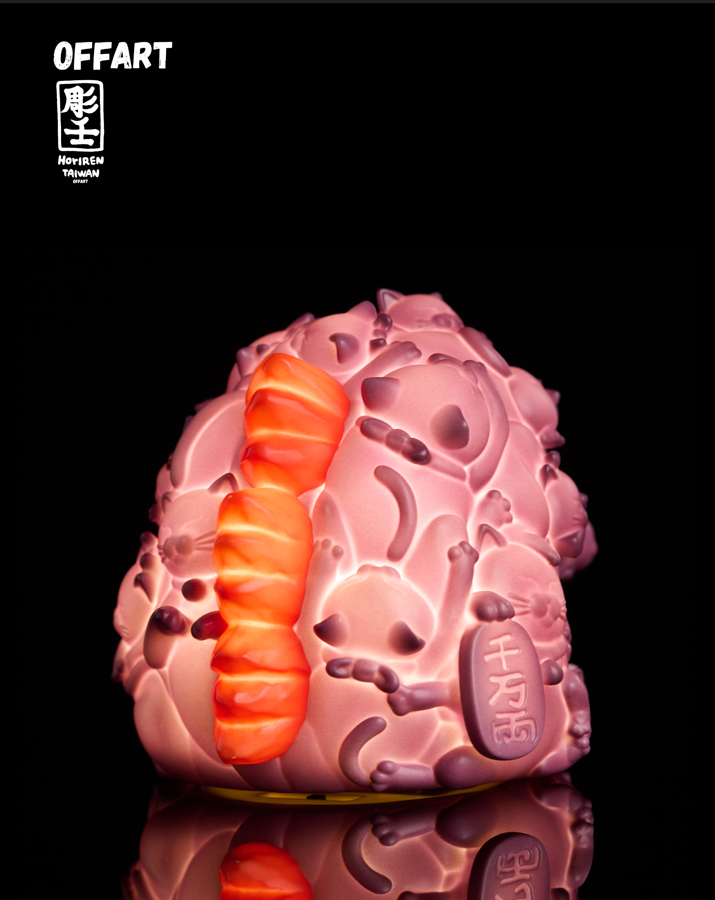 OFFART × Horiren Hundred Cats Guren Thermo Purple Flame Fusion Mini Bust Godzilla Head