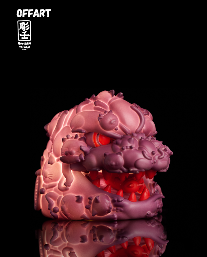 OFFART × Horiren Hundred Cats Guren Thermo Purple Flame Fusion Mini Bust Godzilla Head