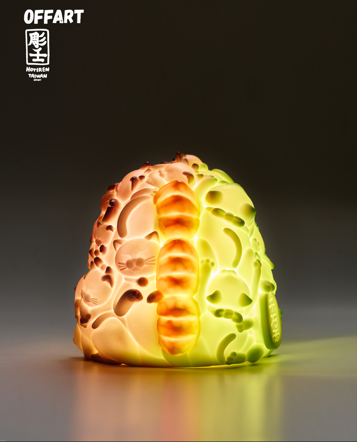 OFFART × Horiren Hundred Cats Guren Thermo Purple Flame Fusion Mini Bust Godzilla Head