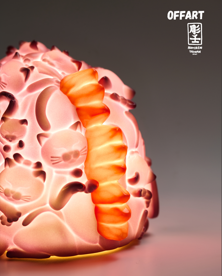 OFFART × Horiren Hundred Cats Guren Thermo Purple Flame Fusion Mini Bust Godzilla Head